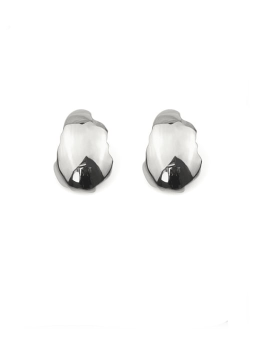 ACCA Brass smooth Geometric Minimalist Stud Earring 2