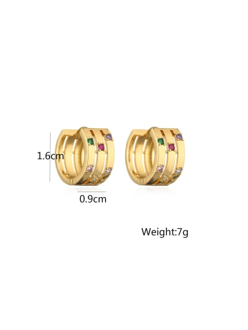AOG Brass Cubic Zirconia Geometric Trend Stud Earring 1