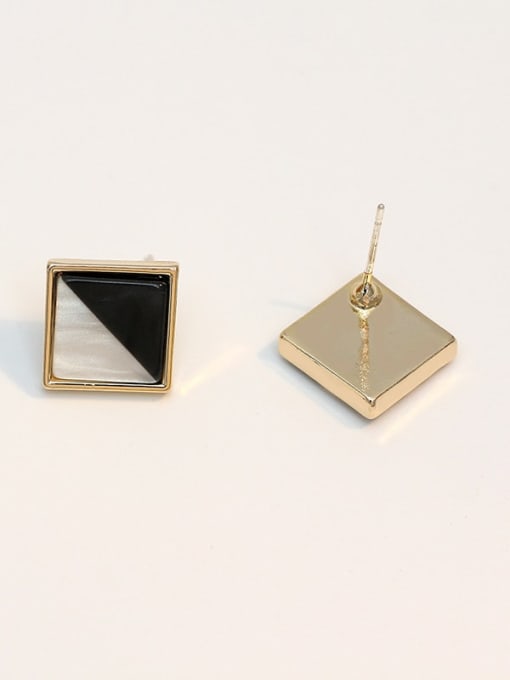 HYACINTH Copper Acrylic Geometric Minimalist Stud Trend Korean Fashion Earring 3