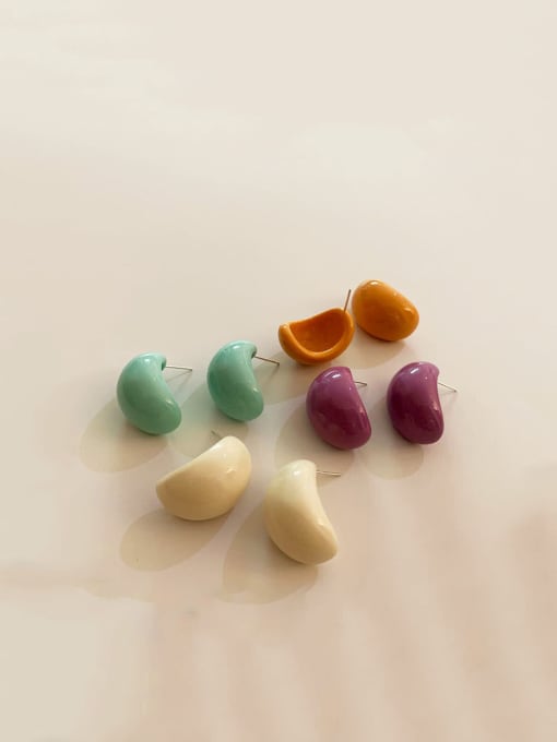 ZRUI Resin Geometric Cute Candy colors Stud Earring/Multi-Color Optional 1