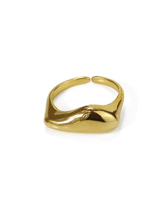 Gold irregular ring Brass Irregular Minimalist Band Ring