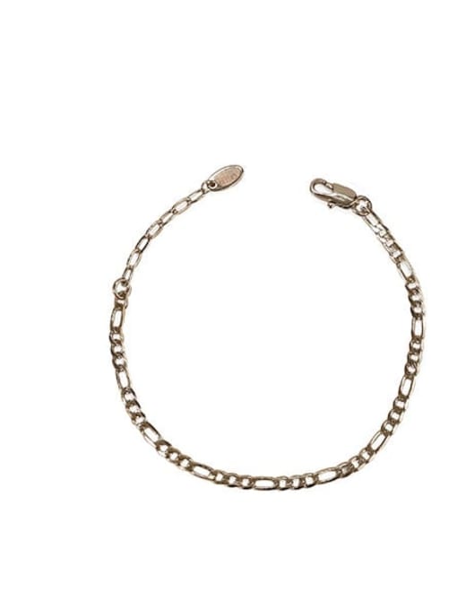 Coarse flat chain clause Brass Geometric Chain Minimalist Link Bracelet