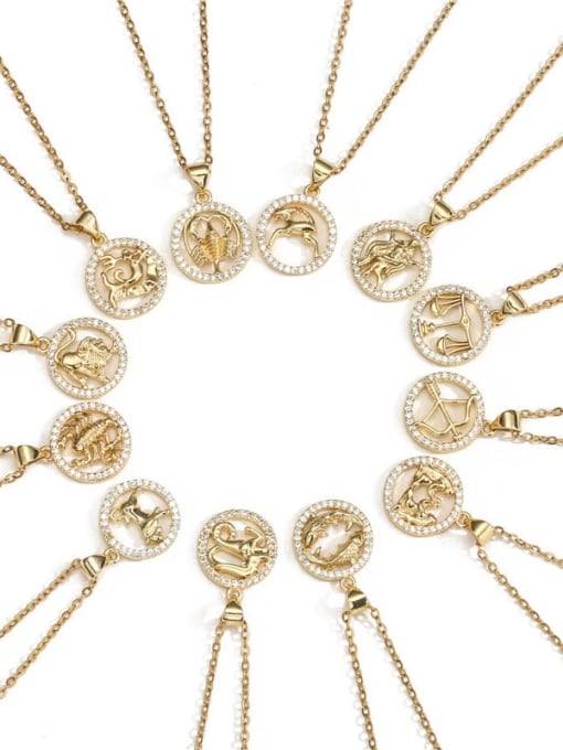 AOG Brass Cubic Zirconia  Vintage Constellation Pendant Necklace 3