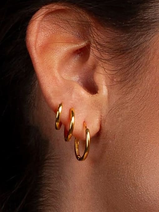 Desoto Stainless steel Geometric Minimalist Huggie Earring 1