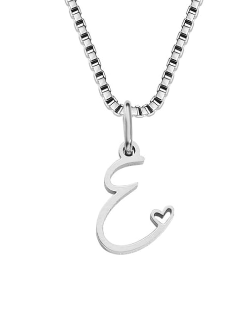 E stainless steel Stainless steel Letter Minimalist Necklace