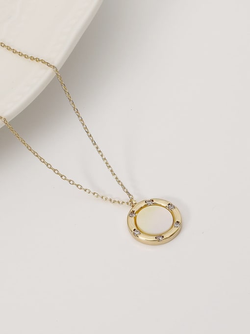 HYACINTH Brass Shell Geometric Minimalist Trend Korean Fashion Necklace 0