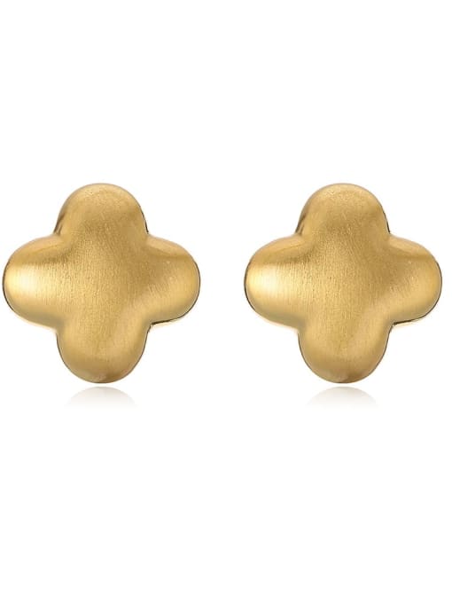 43285 Brass Geometric Minimalist Stud Earring