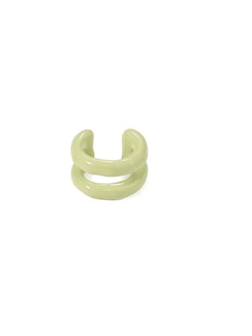 Fruit green (for sale only) Brass Enamel Geometric Minimalist Single Earring