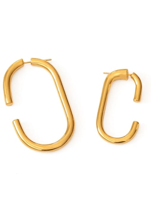 ACCA Brass Geometric Minimalist Stud Earring 1