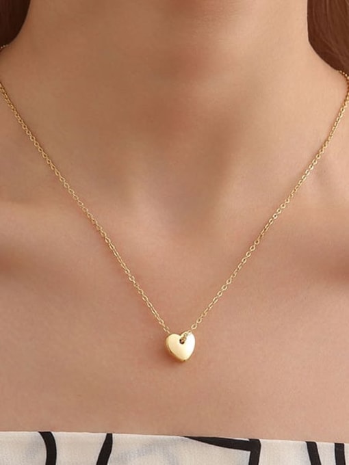 Five Color Titanium Steel Heart Minimalist Necklace 1
