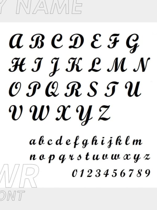 WR Font Stainless Steel Name Necklace Custom DIY Letter Pendant