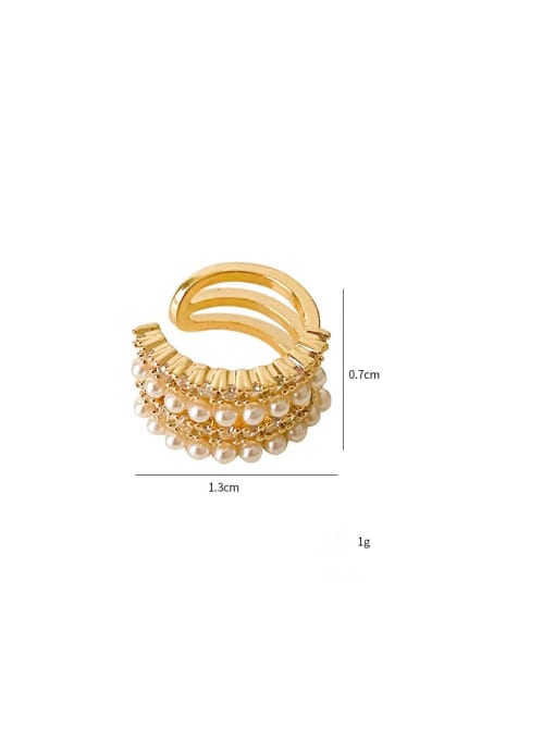 YOUH Brass Cubic Zirconia Geometric Trend Huggie Earring 2