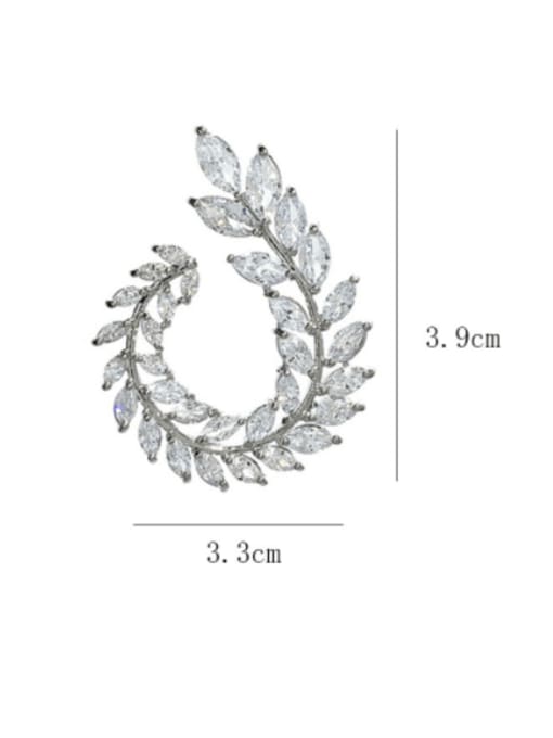 SUUTO Brass Cubic Zirconia Flower Luxury Stud Earring 1
