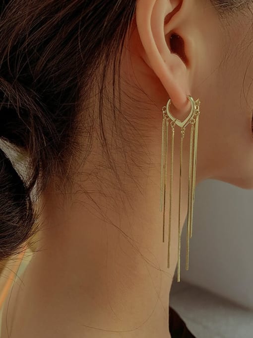 Papara Alloy Tassel Minimalist Threader Earring 1