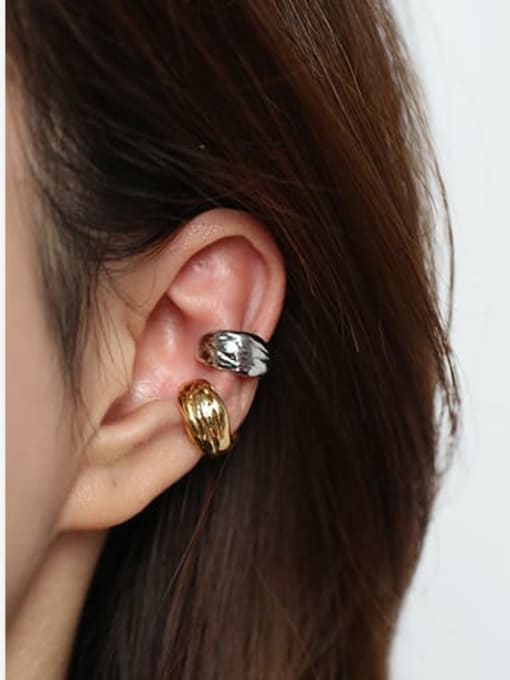 ACCA Brass Geometric Artisan Stud Earring(Single) 1