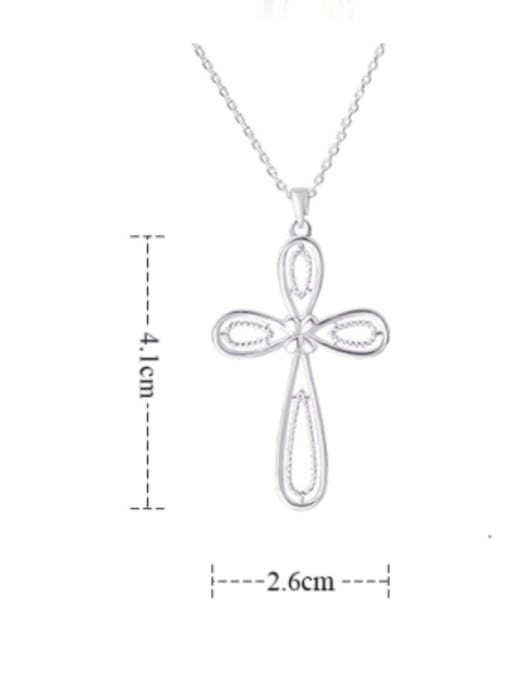 YILLIN Brass Cubic Zirconia Cross Minimalist Regligious Necklace 3