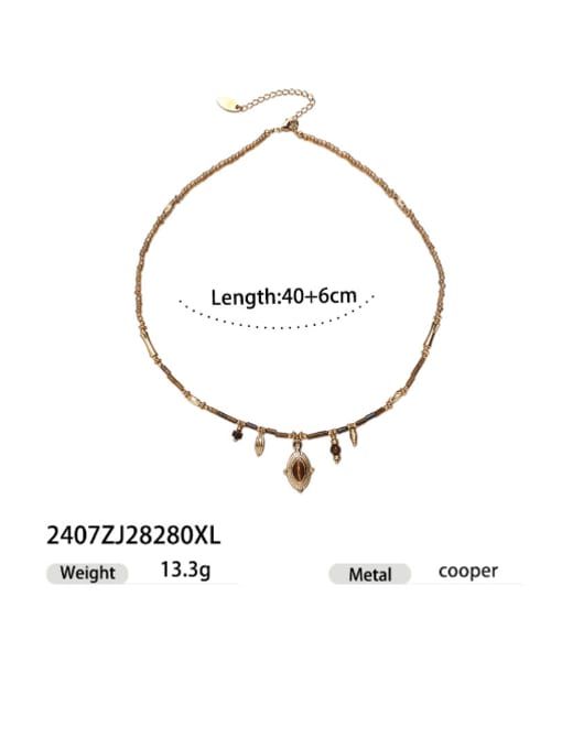 ACCA Brass Resin Tree Hip Hop Necklace 1