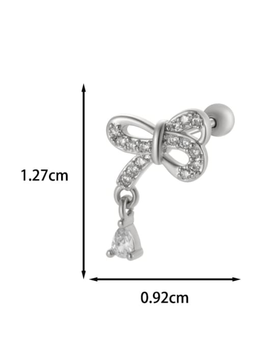 10 Steel Brass Cubic Zirconia Wing Trend Single Earring