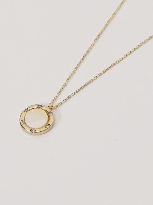 HYACINTH Brass Shell Geometric Minimalist Trend Korean Fashion Necklace 4