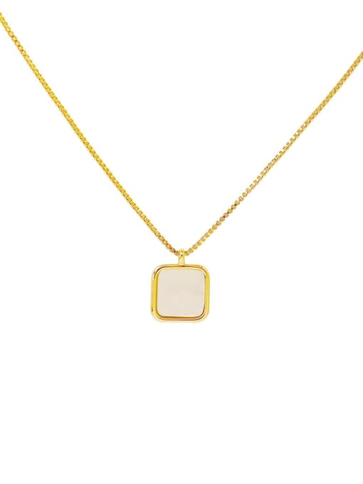 HYACINTH Brass Shell Geometric Minimalist Trend Korean Fashion Necklace 0