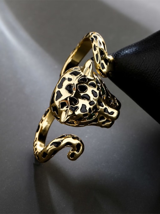 AOG Brass leopard Vintage Band Ring 1