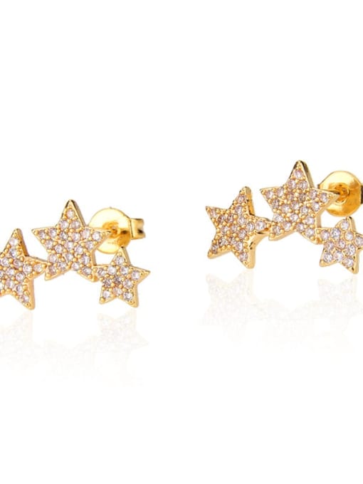 renchi Brass Star Cubic Zirconia Earring and Necklace Set 4