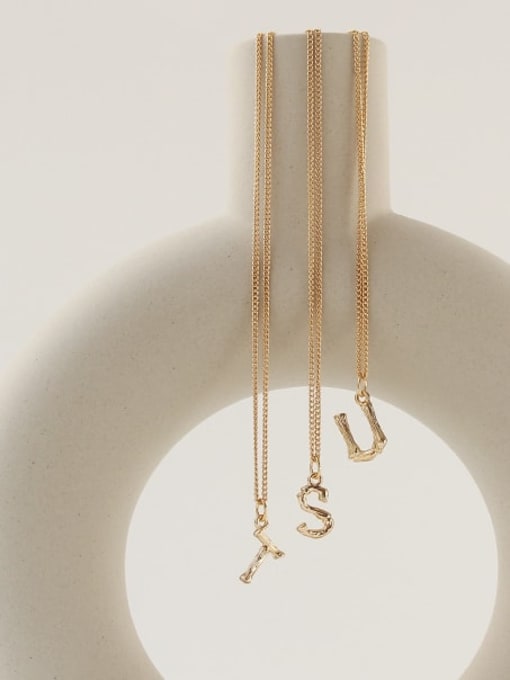 Five Color Brass Letter Pendant Artisan Necklace 2