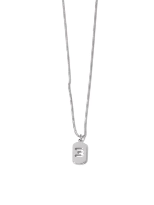 3 Titanium Steel Number Minimalist Necklace