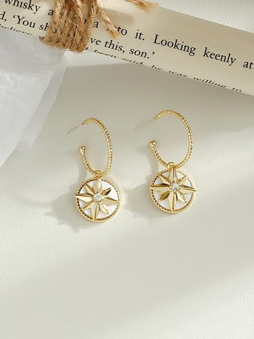 HYACINTH Copper Shell Ethnic Star Trend Korean Fashion Earring and Trend Korean Fashion Necklace Set 3