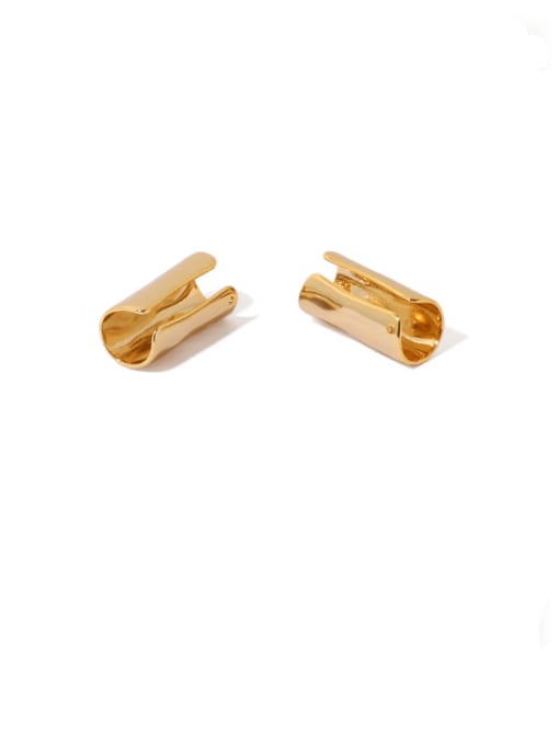 ACCA Brass Smooth Geometric Vintage Stud Earring 0