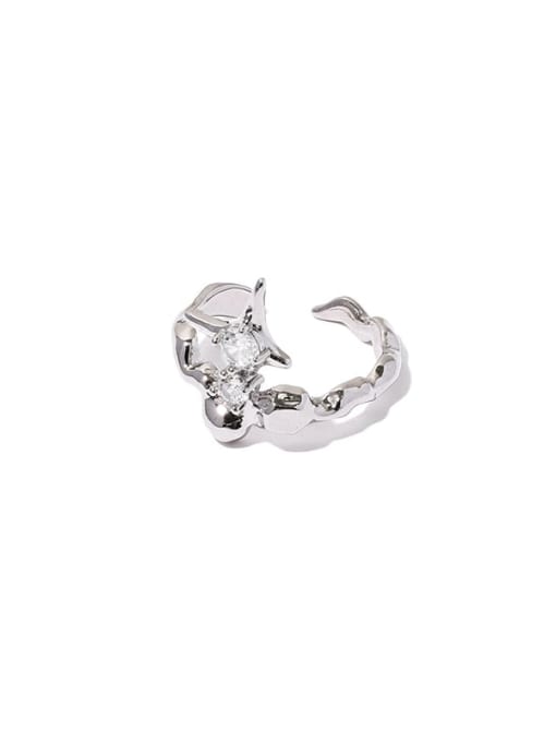 Paragraph 3 Brass Cubic Zirconia Star Hip Hop Band Ring