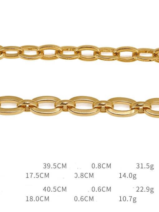 ACCA Brass Hollow Geometric Chain Vintage Link Bracelet 3