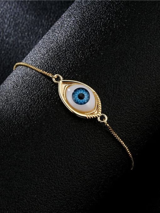 AOG Brass Enamel Evil Eye Vintage Adjustable Bracelet 1