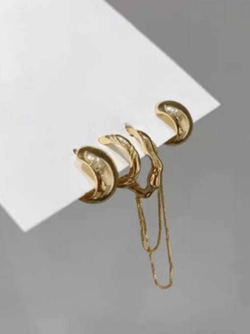 Gold Plated suit Brass Geometric Vintage Tassel  Set  Drop Earring