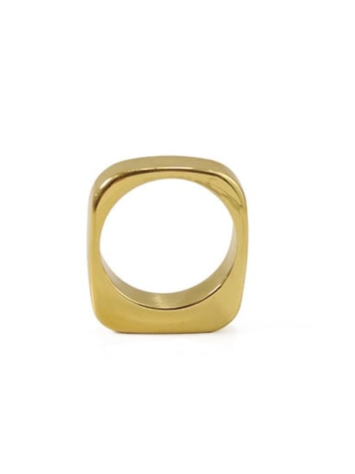 ACCA Brass Hollow Geometric Vintage Band Ring 0