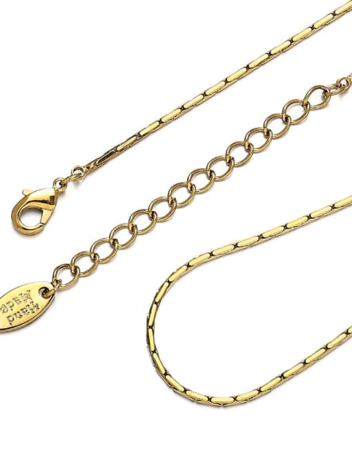 14 Brass Geometric Minimalist Chain Necklace