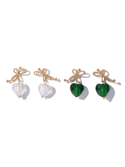 Five Color Brass Imitation Pearl Irregular Vintage Drop Earring 0