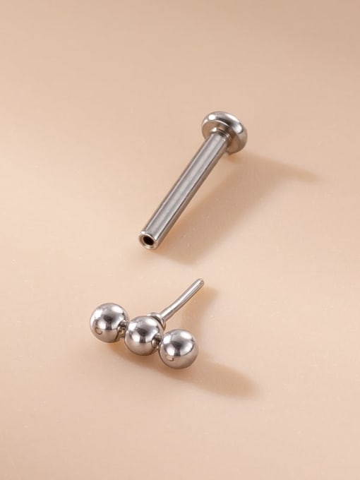 HISON Brass Bead Geometric Hip Hop Lip Rings&Lip studs 3