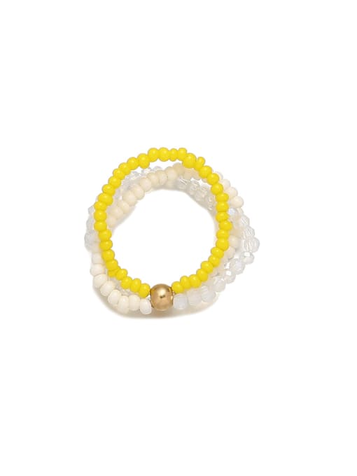 TINGS Brass MGB beads Geometric Cute Stackable Ring 0