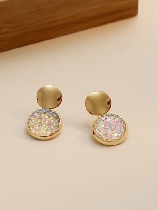 blue Copper Imitation pearls Geometric Minimalist Stud Trend Korean Fashion Earring