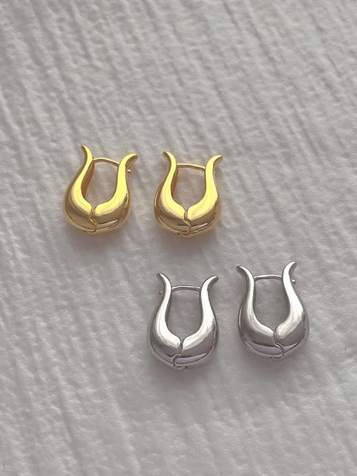 ZRUI Brass Geometric Minimalist Stud Earring 0