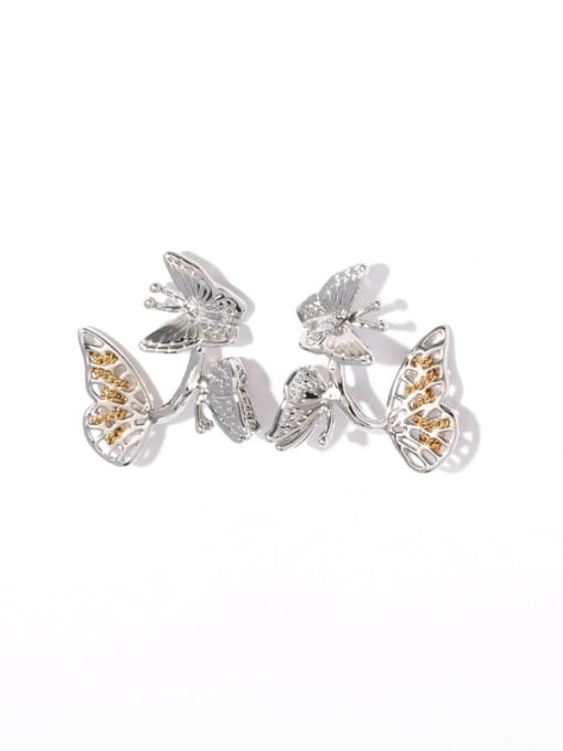 Butterfly Earrings Brass Cubic Zirconia Butterfly Bohemia Stud Earring