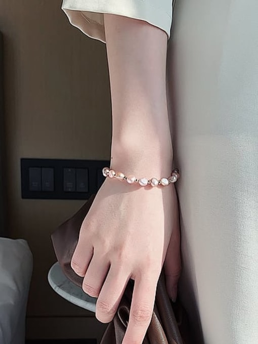 Papara Alloy Imitation Pearl Round Trend Adjustable Bracelet 1