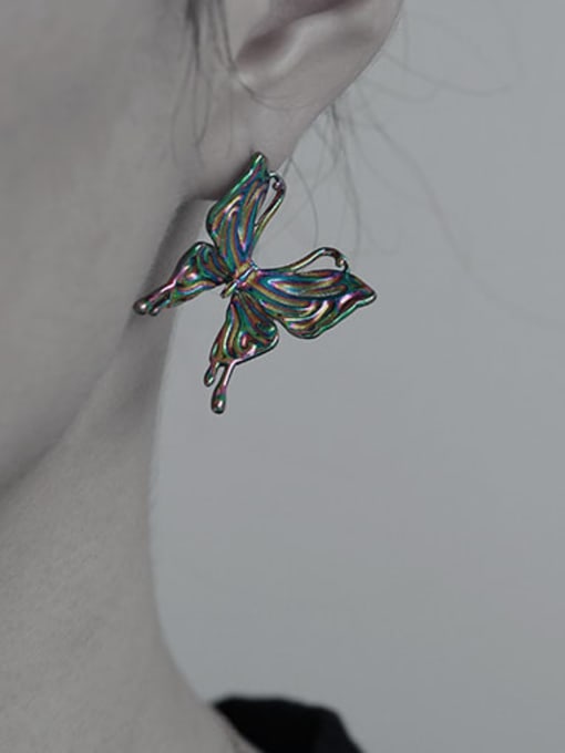 TINGS Brass Butterfly Vintage Stud Earring 1