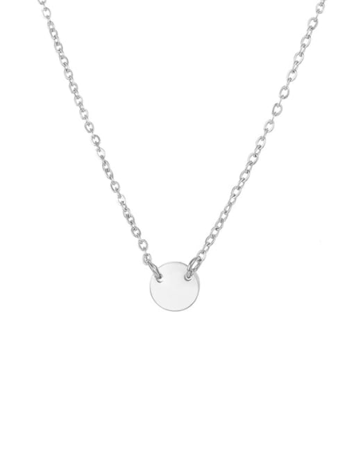 Steel(Without Engraved) Stainless steel Locket Minimalist Initials 6mm 6mm Necklace