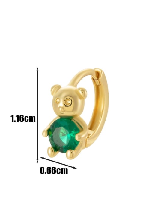 9 # Golden -- Single Brass Cubic Zirconia Animal Trend Single Earring