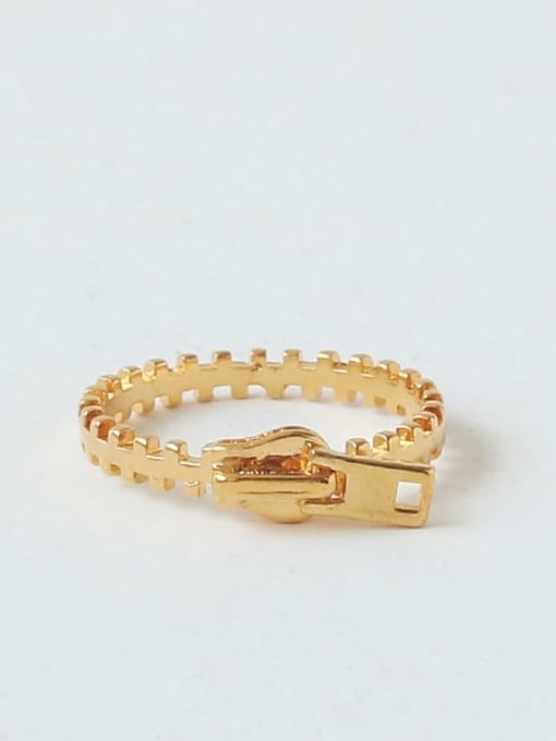 ACCA Brass Smooth Cross Vintage Midi Ring 2
