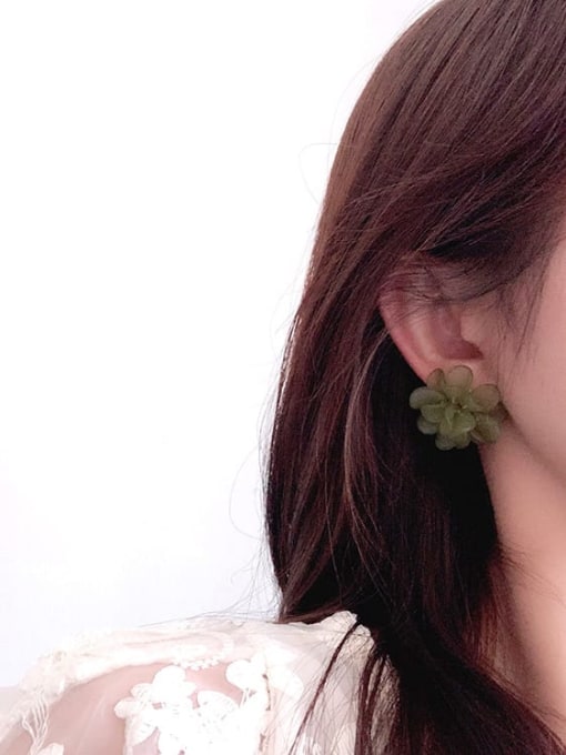 YOUH Resin Flower Vintage Stud Earring/Multi-Color Optional 1