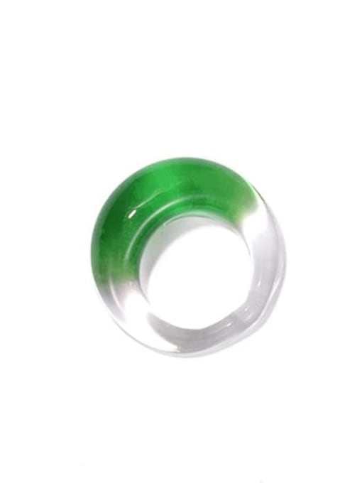 Green Hand Green Glass   Geometric Trend Band Ring