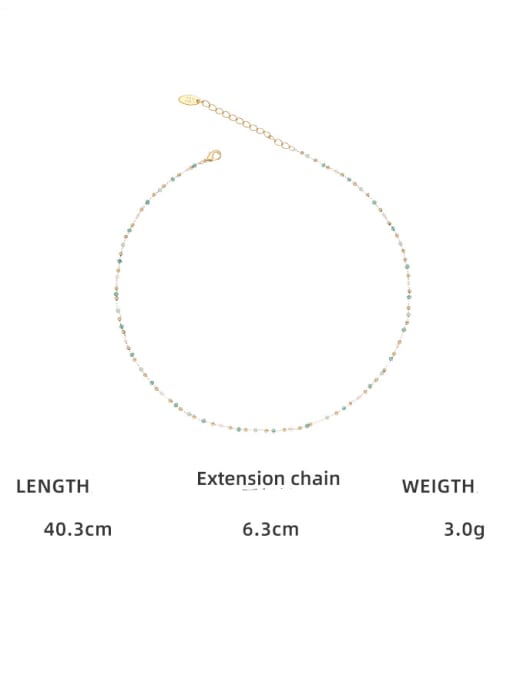 necklace Brass Glass beads  Trend Geometric  Bracelet and Necklace Set